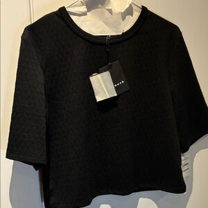 BNWT Trouve Black Textured Women's Top 👵MT